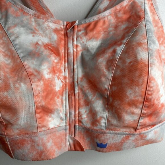 Shefit Ultimate Sports Bra 6Luxe Orange Tie Dye Zip Front Adjustable Support - Picture 4 of 8